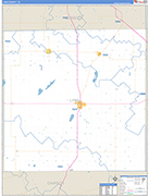 Lynn County Wall Map Basic Style