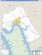 Lyon County Wall Map Basic Style