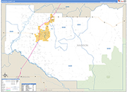 Madison Wall Map Basic Style