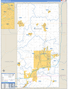 Madison Wall Map Basic Style