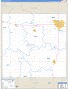 Madison County Wall Map Basic Style