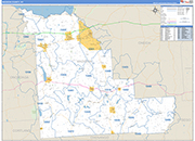 Madison Wall Map Basic Style