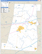 Madison County Wall Map Basic Style