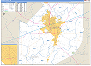Madison County Wall Map Basic Style