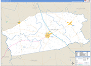 Madison County Wall Map Basic Style