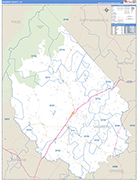 Madison County Wall Map Basic Style