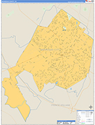 Manassas County Wall Map Basic Style