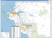 Manatee Wall Map Basic Style