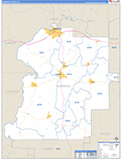 Marengo County Wall Map Basic Style