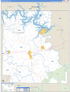 Marion County Wall Map Basic Style
