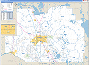 Marion County Wall Map Basic Style