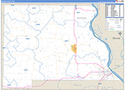 Marion County Wall Map Basic Style