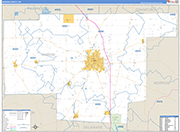 Marion County Wall Map Basic Style