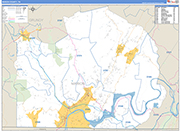 Marion County Wall Map Basic Style