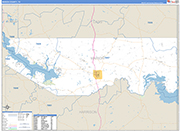 Marion County Wall Map Basic Style