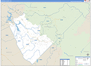 Mariposa County Wall Map Basic Style