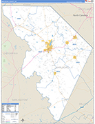 Marlboro County Wall Map Basic Style