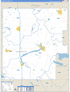 Marquette County Wall Map Basic Style