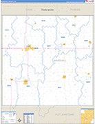 Marshall County Wall Map Basic Style