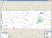 Marshall County Wall Map Basic Style