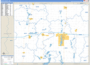 Martin County Wall Map Basic Style