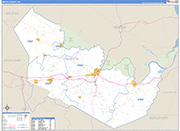 Martin County Wall Map Basic Style