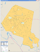 Martinsville County Wall Map Basic Style