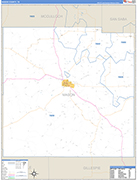 Mason County Wall Map Basic Style
