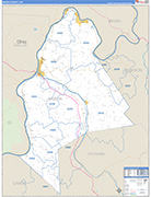 Mason County Wall Map Basic Style