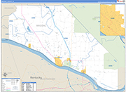 Massac County Wall Map Basic Style