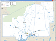 Matanuska-Susitna County Wall Map Basic Style