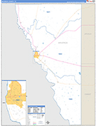 Maverick County Wall Map Basic Style