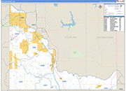 McClain County Wall Map Basic Style