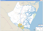 McIntosh County Wall Map Basic Style