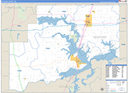 McIntosh County Wall Map Basic Style