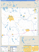 McLeod County Wall Map Basic Style
