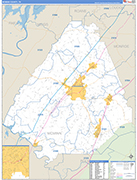 McMinn Wall Map Basic Style