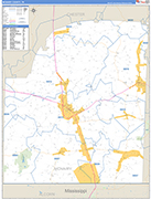 McNairy Wall Map Basic Style