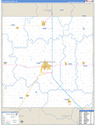McPherson County Wall Map Basic Style
