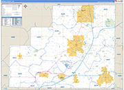 Medina County Wall Map Basic Style