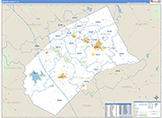 Merced Wall Map Basic Style