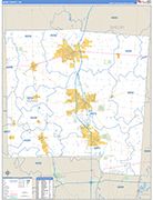 Miami Wall Map Basic Style