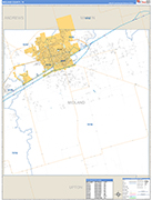 Midland Wall Map Basic Style