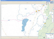 Millard County Wall Map Basic Style