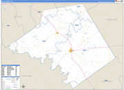 Mills County Wall Map Basic Style