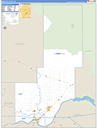 Minidoka Wall Map Basic Style