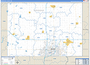 Minnehaha Wall Map Basic Style