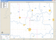 Mitchell Wall Map Basic Style