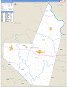 Moniteau County Wall Map Basic Style