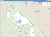 Mono County Wall Map Basic Style